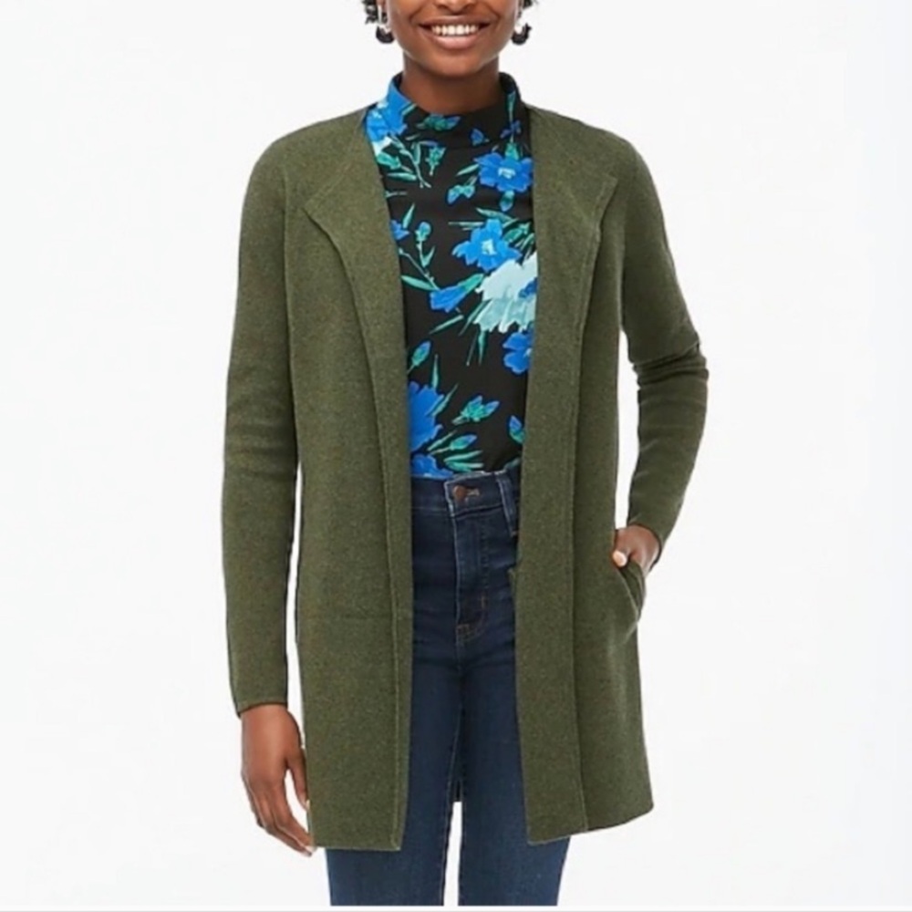 J Crew Vanessa sweater cardigan size small olive green